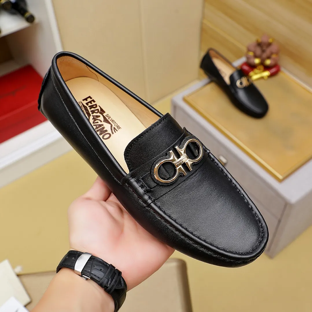 Men's shoes 💰360 🕷🕷【Ferragamo】Ferragamo Popular fashionable casual slip-on shoes🇨🇳Official website counter 1:1 production, original mold opening💯Good quality visible, imported high-end first-layer calfskin, luxurious pigskin lining🌿Very clear texture, high-quality waterproof, non-slip and wear-resistant outsole🎋High quality and low price, truly handmade🍓Color, code number 38-45
